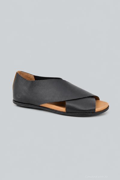 Women’s Laniey Slip On Crisscross Sandals - Black - Sandal