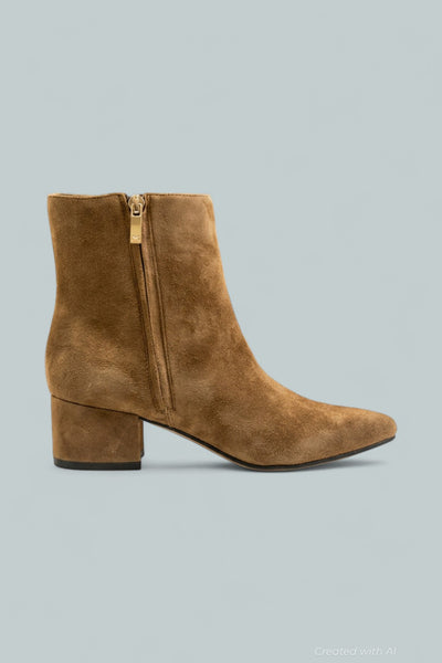 Women’s Leonna Block Heel Dress Booties - Medium Brown - 6.5 - Bootie