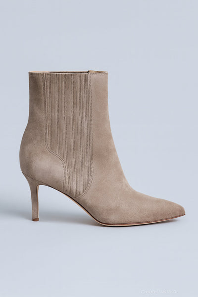 Women’s Lisa 70 Pointed Toe High Heel Boots - Bark Suede - 7 - Boots