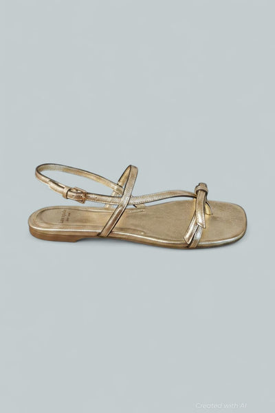 Women’s Loop Flats Sandals - Pale Gold - 6.5 - Sandals