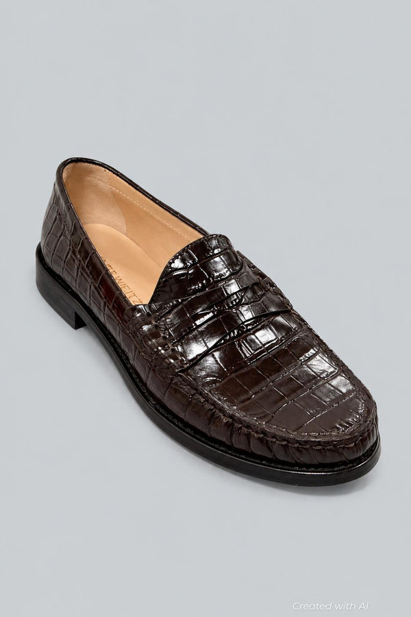 Women’s Lottie Embossed Loafers - Walnut - Loafers