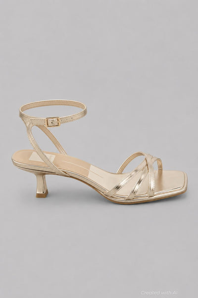 Women’s Manji Ankle Strap High Heel Sandals - Light Gold - Heels