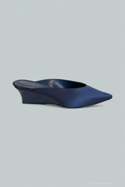 Women’s Marilyn Mule Wedge Pumps - After Hours Satin - Sandals