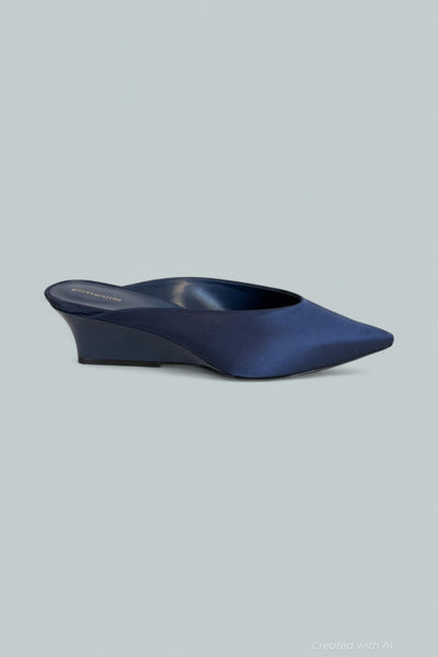 Women’s Marilyn Mule Wedge Pumps - After Hours Satin - Sandals