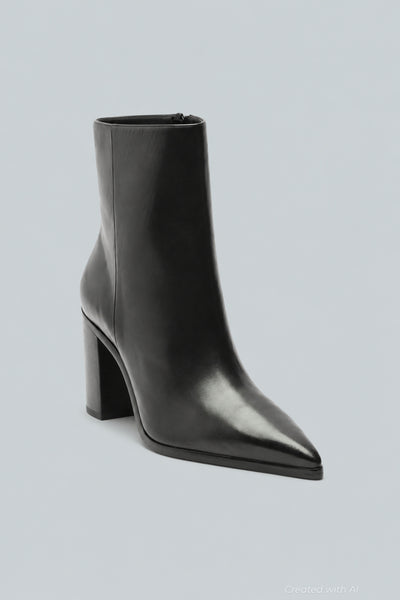 Women’s Mikki Block Heel Boots - Black - 7 - Boots