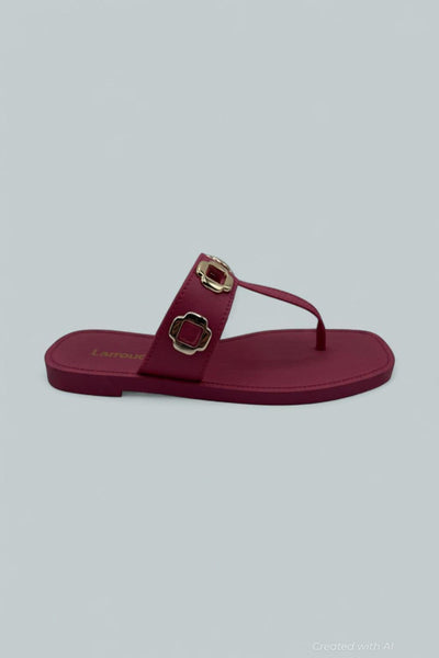 Women’s Milan Grommet Thong Sandals - Pink - US 6/7 - Sandals