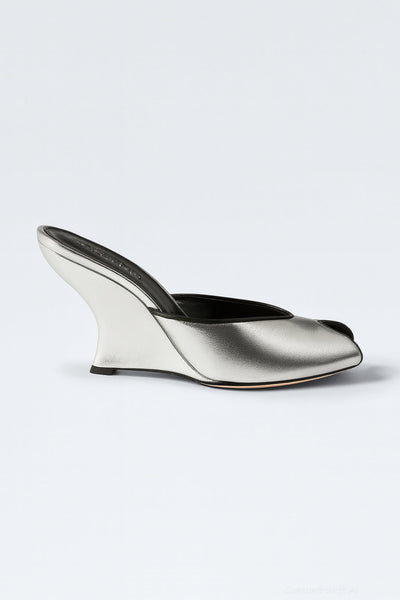 Women’s Mirabel Wedge Pumps - Silver/Black - 8 - Heels