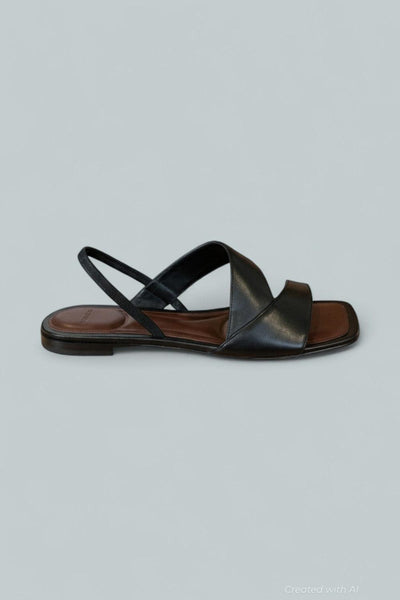 Women’s Parker Leather Slingback Sandal - Black - 7.5 - Slingback