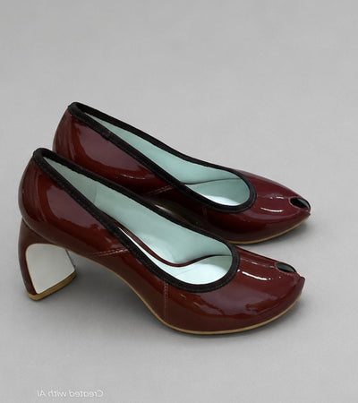 Women’s Peep Toe Pumps - Russet Brown - 8.5 - Heels