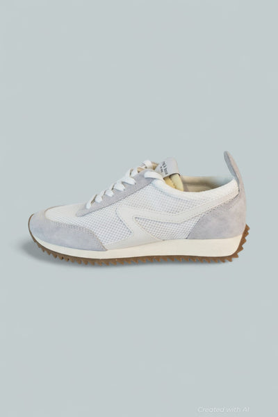 Women’s Retro Mesh Running Sneakers - Off White - Sneaker