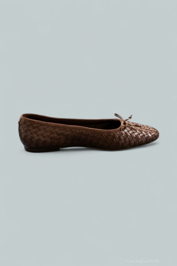 Women’s Ruthie Leather Ballet Flats - Terazzo Brown - Flats