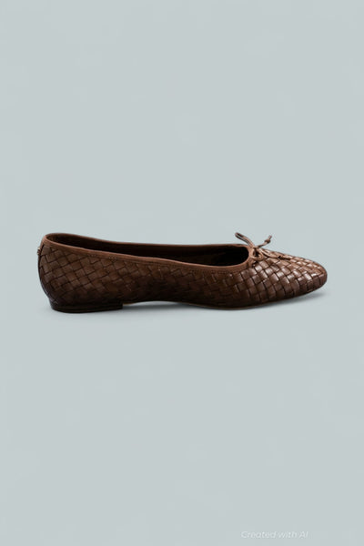 Women’s Ruthie Leather Ballet Flats - Terazzo Brown - Flats