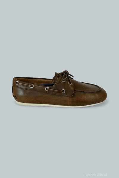 Women’s Slim Leather Boat Shoes - Tan - 6.0 M - Loafers