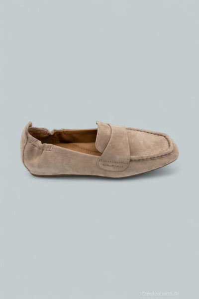 Women’s Sophie Square Toe Flats - Mushroom Suede - 9 - Flates