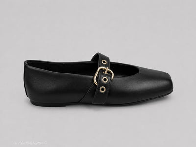 Women’s Stella Flats - Black Leather - Flats
