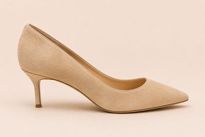 Women’s Suede Rita Pointed Pumps - Sand - Heels