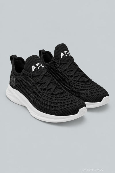 Women’s Techloom Zipline Sneakers - Black/White - 8 - Sneaker
