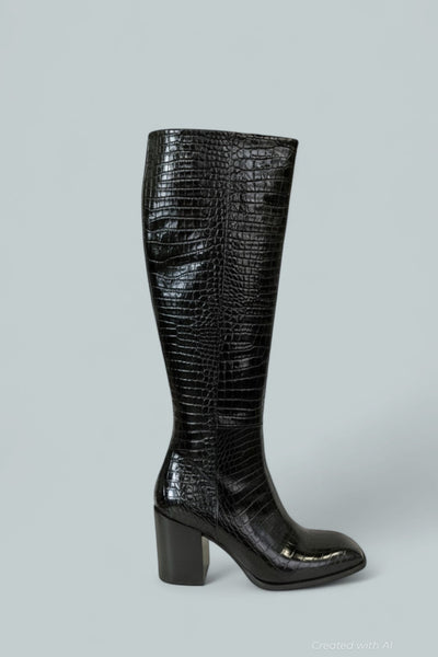 Women’s Teresa Block Heel Boots - Black - 10 US / 40 EU - Boots