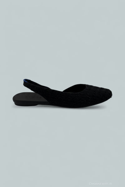 Women’s The Almond Slingback Flats - Black Boucle - 10 - Flats