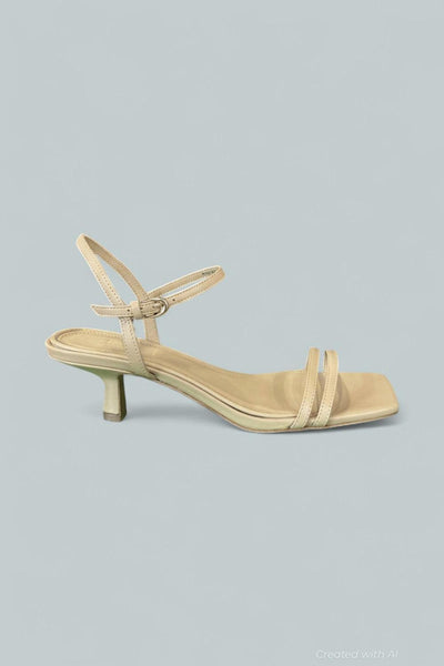 Women’s Tilda Leather Heeled Sandal - Warm Almond - 7.5 - Sandal