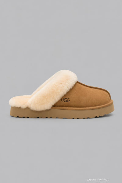 Women’s UGG Disquette Casual Slippers - Chestnut - 8 - Slip-On