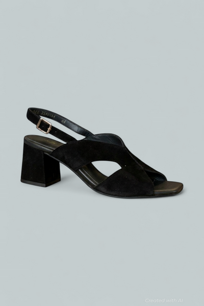 Women’s Verona Slingback Sandals - Black Suede - Slingback