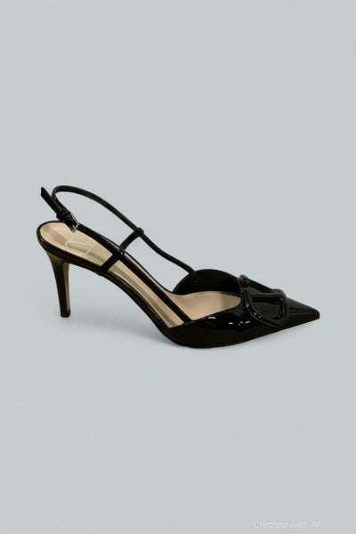 Womens VLogo Slingback Pumps - Black - 6.5 US / 36.5 EU - Pumps