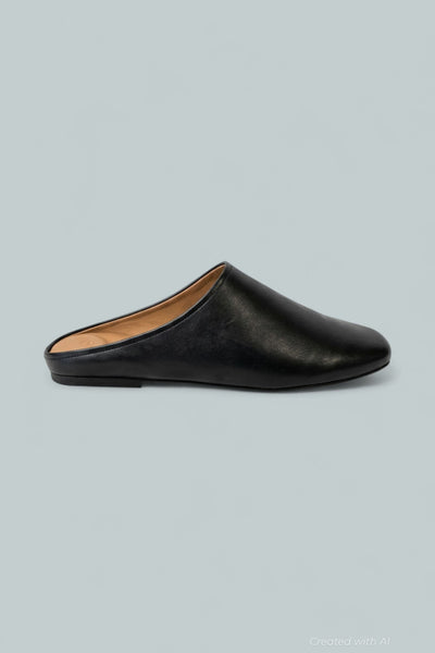 Women’s Wanda Mules - Black Leather - 8 - Mules
