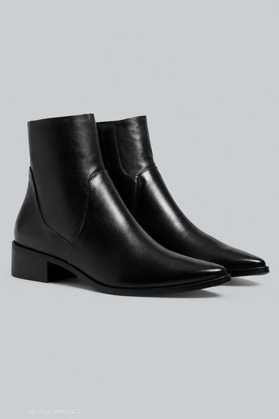 Women’s Willow Boots - Black Leather - 6 - Boots