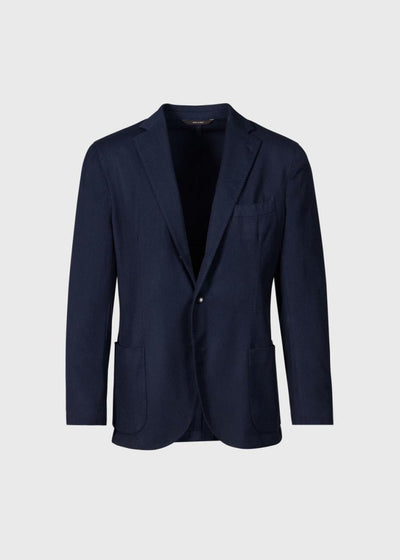 Wool Garment Dyed Jacket - Navy - 46 - Blazer