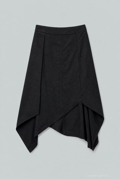 Wool Suiting Skirt - Black - US 6 / S - Skirt