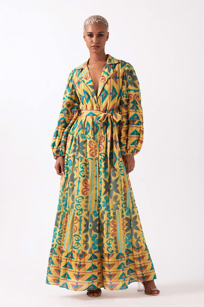 Annie Maxi Shirt Dress - Turquoise