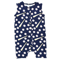 Tank Romper - Little Slugger Navy
