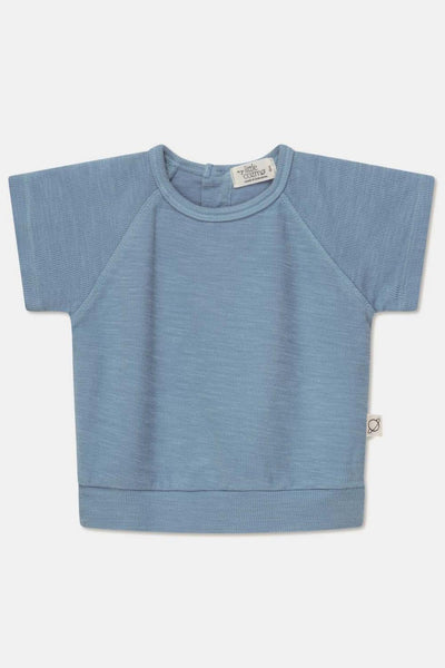 Double-face short-sleeves baby sweatshirt - Sky blue