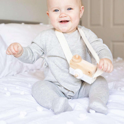 Kimono Sweater Romper - Grey