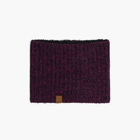 Adult Tweed Neck Warmer - Melange Berry & Black