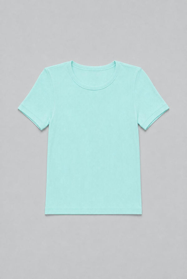 Ribbed Tee - Mint