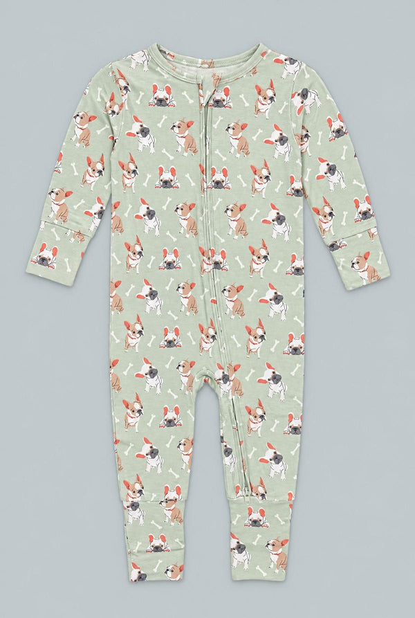 Mint Frenchie Puppy Convertible Romper - Frenchie Fun