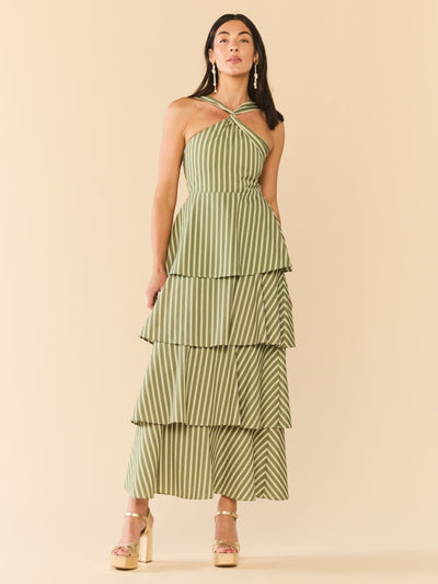 Emma Dress - Meadow Stripe