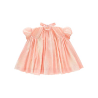 Tent Dress with Puff Sleeves - Pink