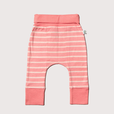 Grow With Me Harem Pants Peony Stripe - Pink