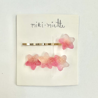 Pink Gummy Hair Clip 2Pc Set - Pink