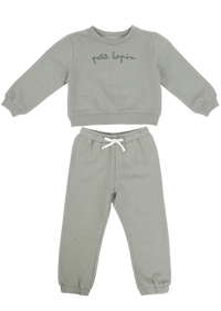 Cotton Fleece Sweatsuit Set - Mulled Basil