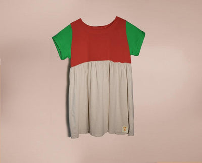 Organic Cotton Color Block Dress - Mis