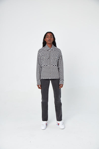 Hand Printed 'The Sophia' Over-Shirt - Checkers Twill