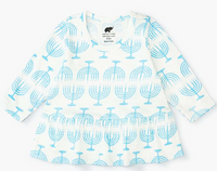 Long Sleeve Peplum Tee - Light the Menorah
