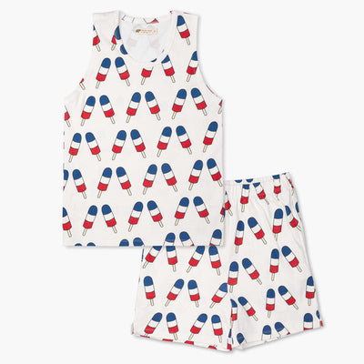 Adult Shorty Two-Piece Pajamas - Ice Pops - Pajamas