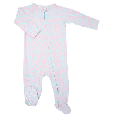 Zipper Footie - Darling Bows - Onesie