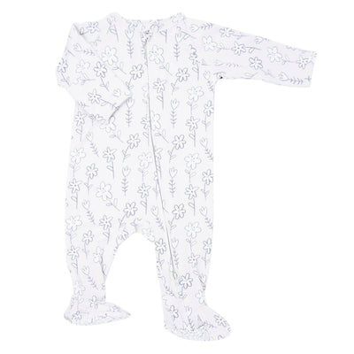 Zipper Footie - Grey Doodle - Onesie
