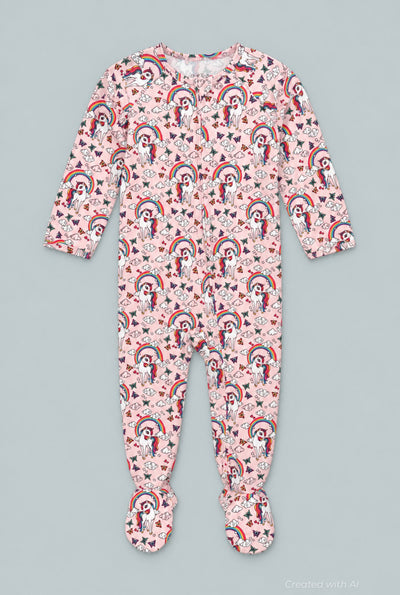 Zipper Footie - Rainbow Bright - Pajamas